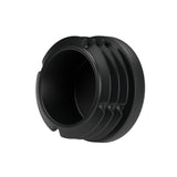 Insert plastique noir pour raccord femelle 3/4″ 20x27, vue de dessous : corps creux et ailettes