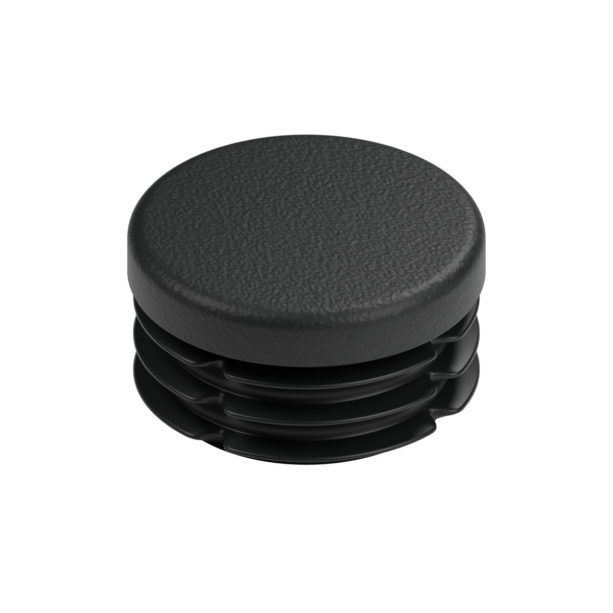 Insert plastique noir pour raccord femelle 3/4″ 20x27, vue de dessus de la tête plate
