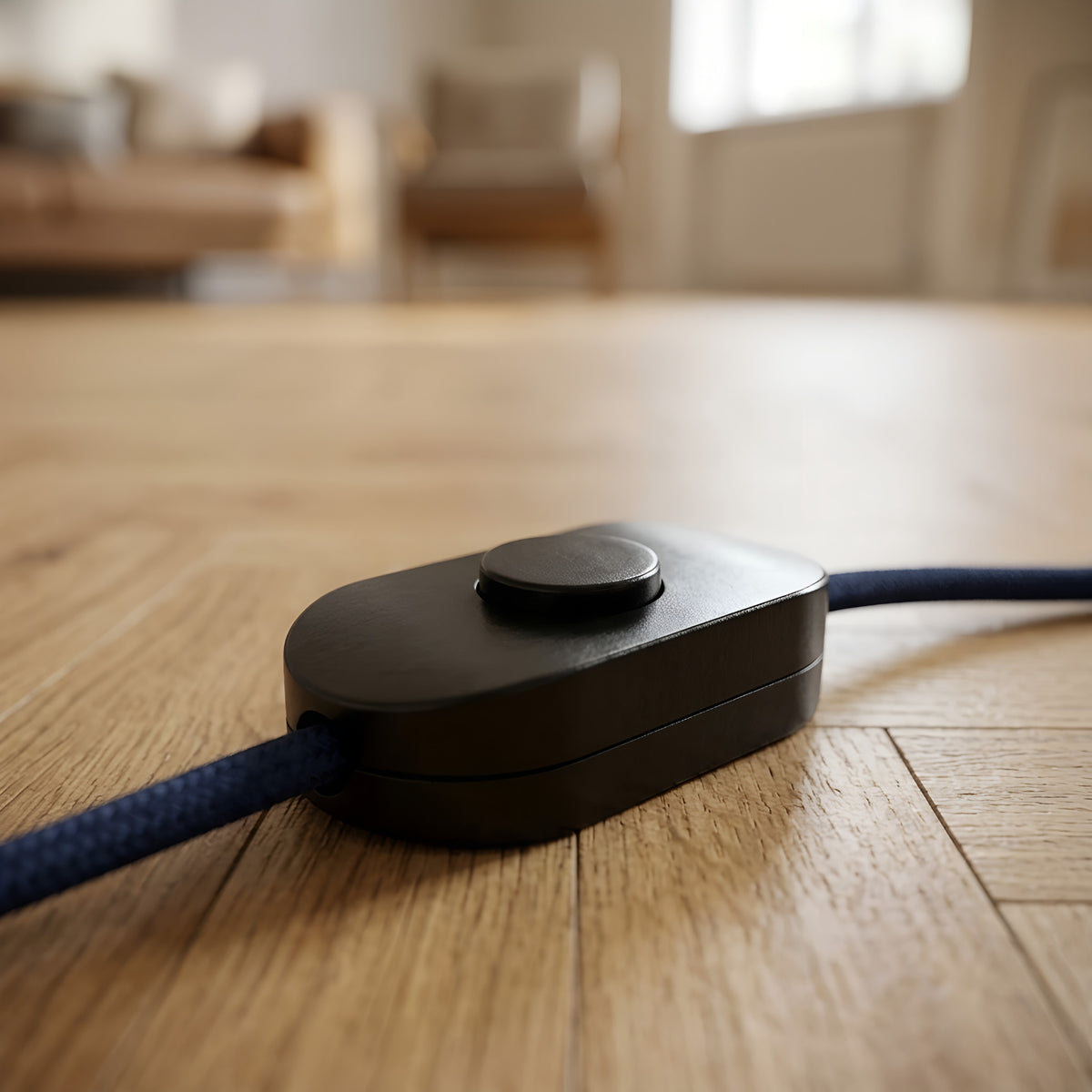 Interrupteur à pied unipolaire noir pour lampadaire — Noir