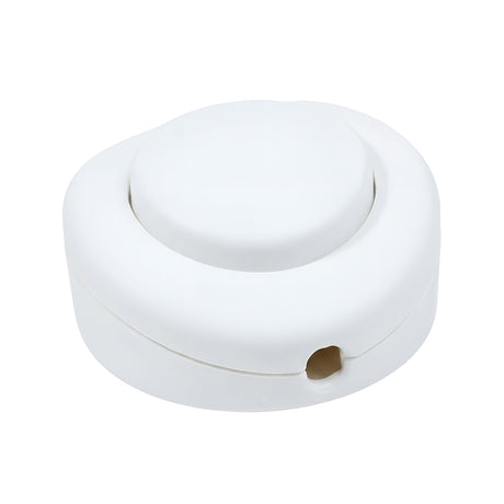 Interrupteur à pied unipolaire rond pour lampadaire — Blanc
