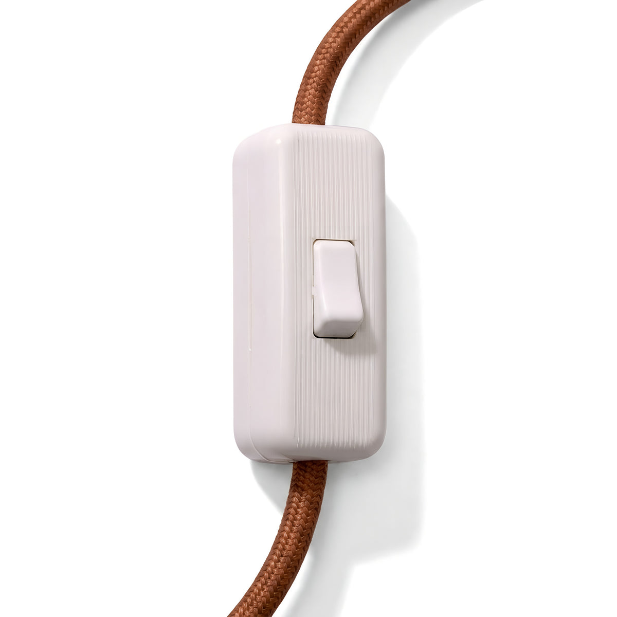 Interrupteur unipolaire passe-fil à bascule pour lampe — Blanc