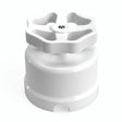 Interrupteur va-et-vient en porcelaine à bouton — Blanc / Blanc