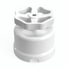 Interrupteur va-et-vient en porcelaine à bouton — Blanc / Blanc