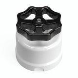 Interrupteur va-et-vient en porcelaine à bouton — Blanc / Noir