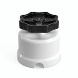 Interrupteur va-et-vient en porcelaine à bouton — Blanc / Noir