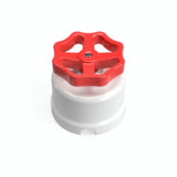 Interrupteur va-et-vient en porcelaine à bouton — Blanc / Rouge