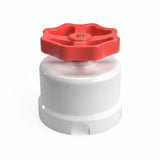 Interrupteur va-et-vient en porcelaine à bouton — Blanc / Rouge