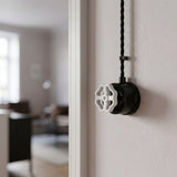 Interrupteur va-et-vient en porcelaine à bouton — Noir / Blanc