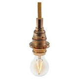 Douille E14 en métal avec double bague pour abat-jour — Cylindrique métal / Cuivre