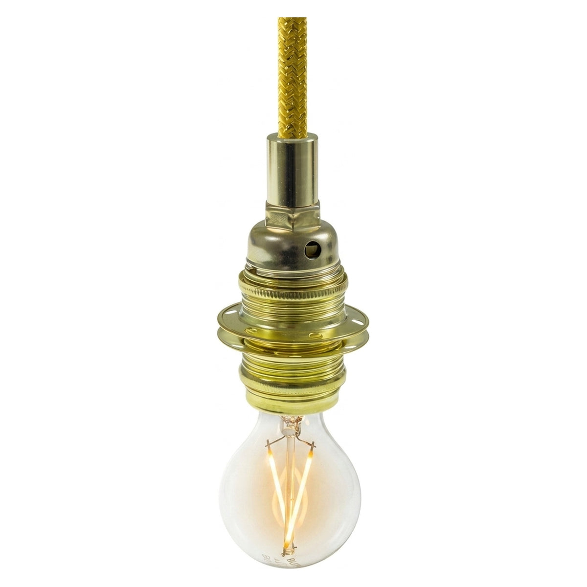 Douille E14 en métal avec double bague pour abat-jour — Cylindrique métal / Laiton