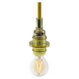 Douille E14 en métal avec double bague pour abat-jour — Cylindrique métal / Laiton