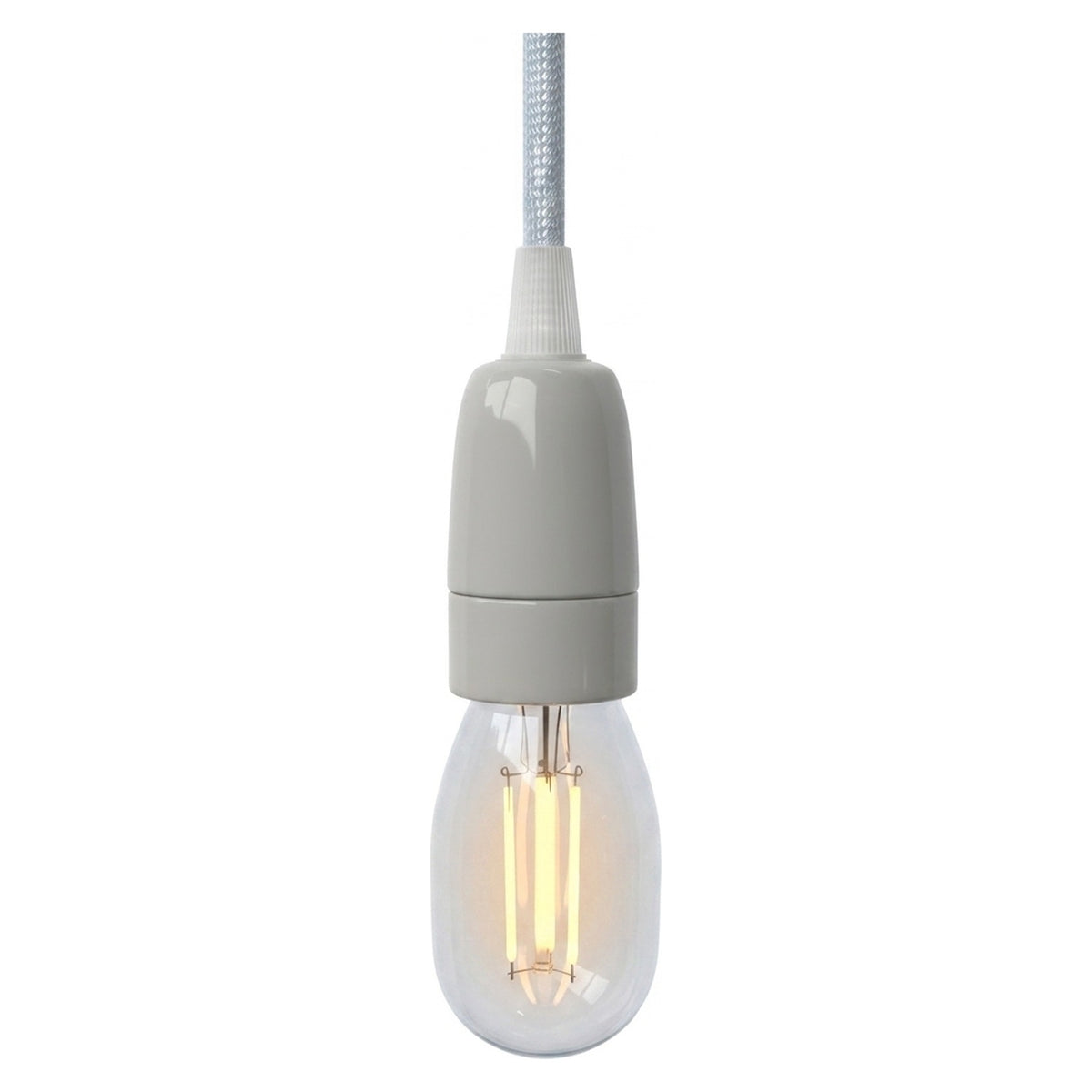 Douille E14 en porcelaine — Gris
