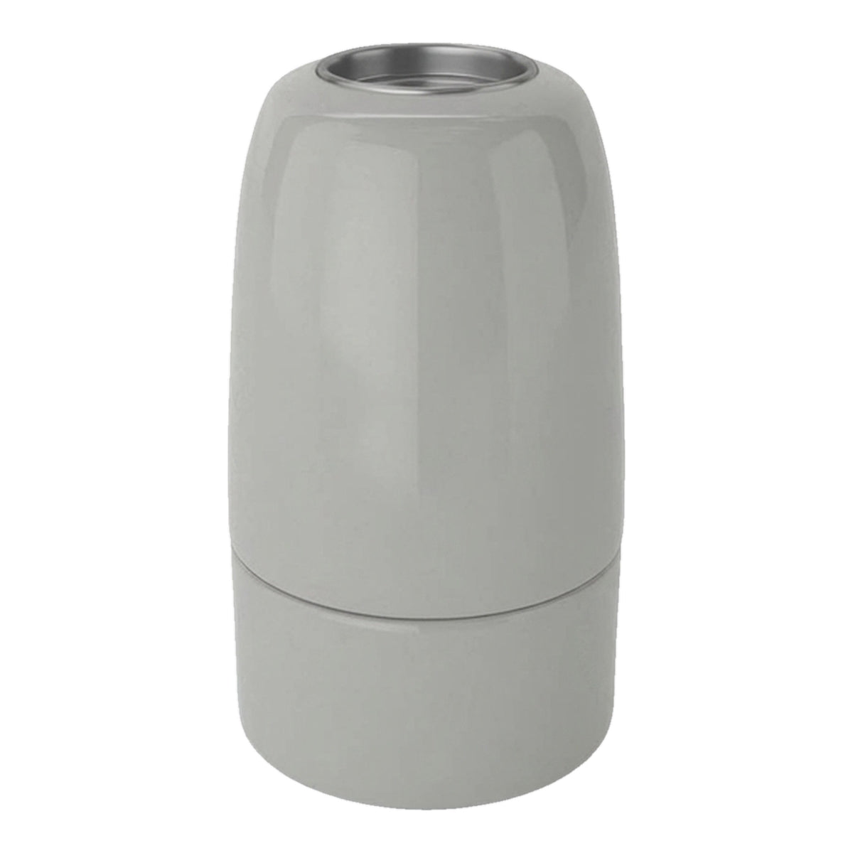 Douille E14 en porcelaine — Gris