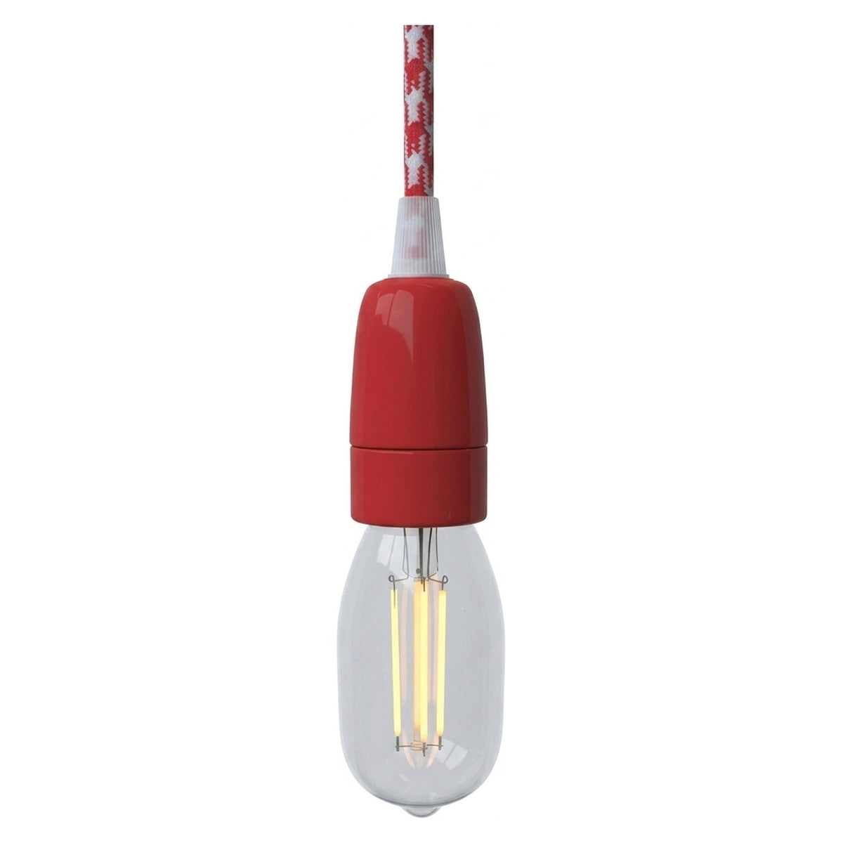 Douille E14 en porcelaine — Rouge