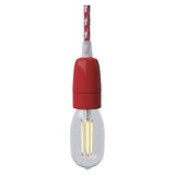 Douille E14 en porcelaine — Rouge