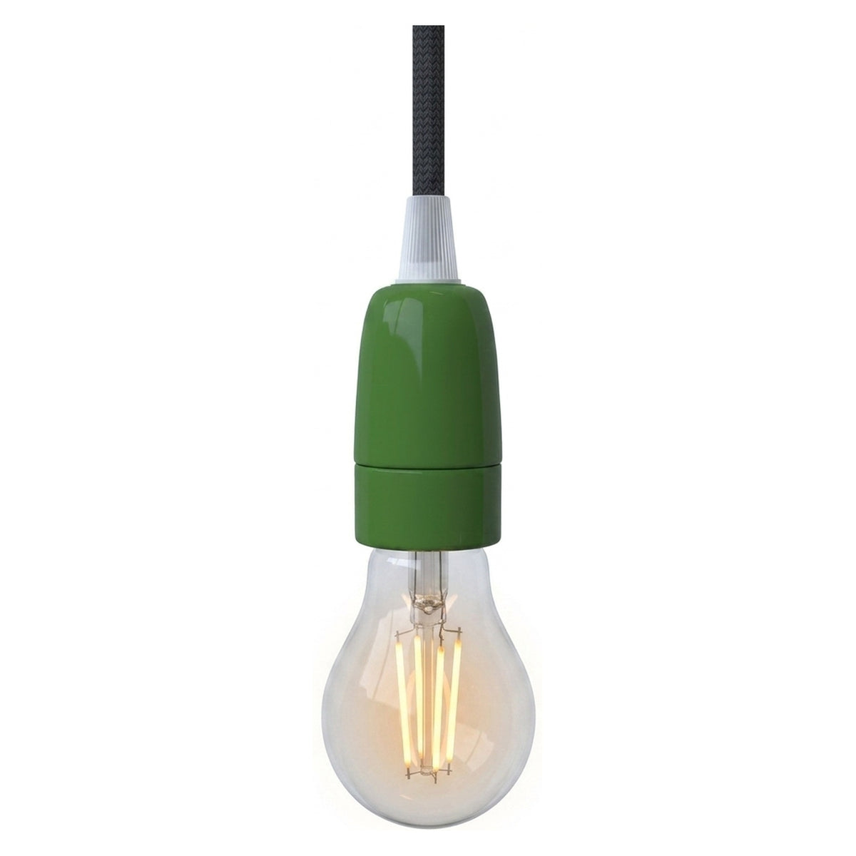 Douille E14 en porcelaine — Vert