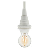 Douille E14 en thermoplastique avec double bague — Blanc