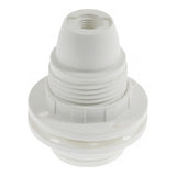 Douille E14 en thermoplastique avec double bague — Blanc