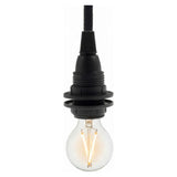 Douille E14 en thermoplastique avec double bague — Noir