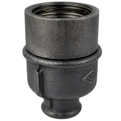 Kit douille E27 avec bague sur raccord 1/2'' (15x21mm) femelle en fonte noire Eco