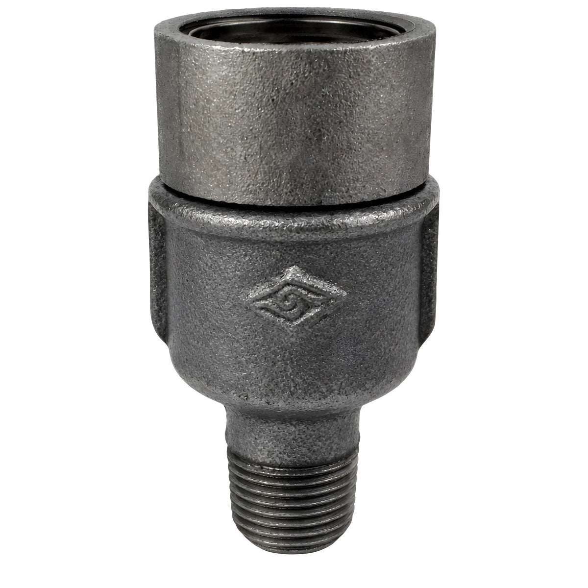 Kit douille E27 avec bague sur raccord 1/2'' (15x21mm) mâle en fonte noire Eco