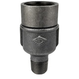 Kit douille E27 avec bague sur raccord 1/2'' (15x21mm) mâle en fonte noire Eco