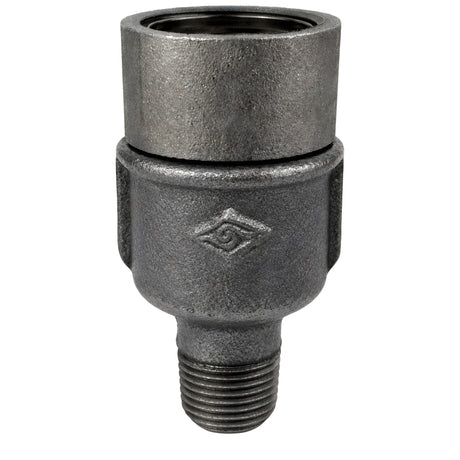 Kit douille E27 avec bague sur raccord 1/2'' (15x21mm) mâle en fonte noire Eco
