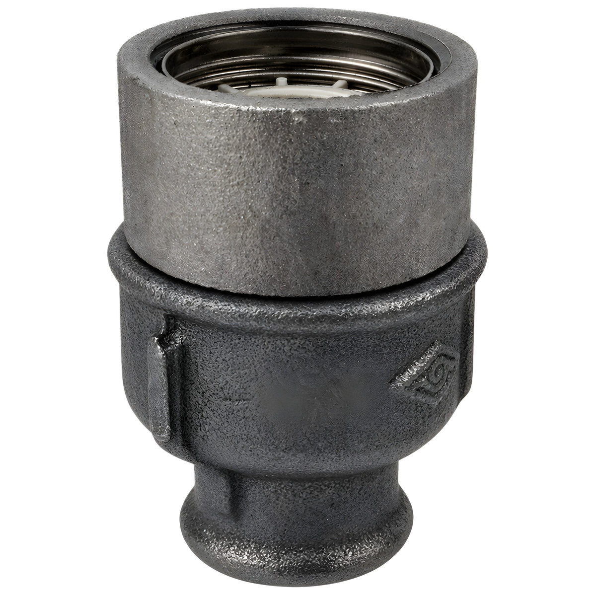 Kit douille E27 avec bague sur raccord femelle en fonte noire Eco