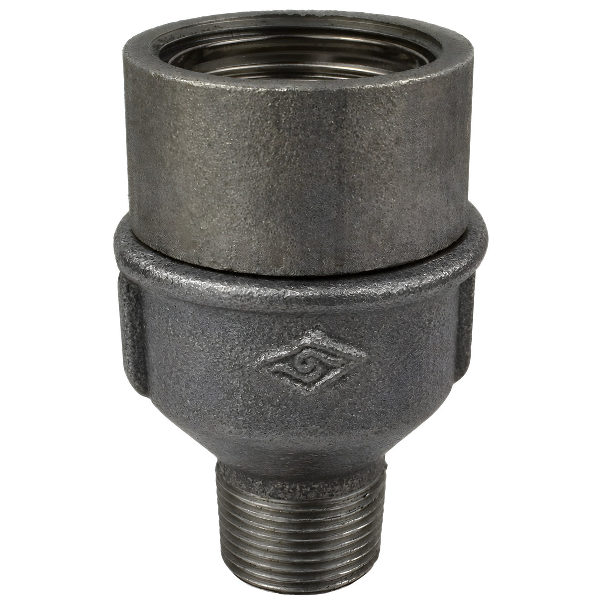 Kit douille E27 avec bague sur raccord mâle en fonte noire Eco