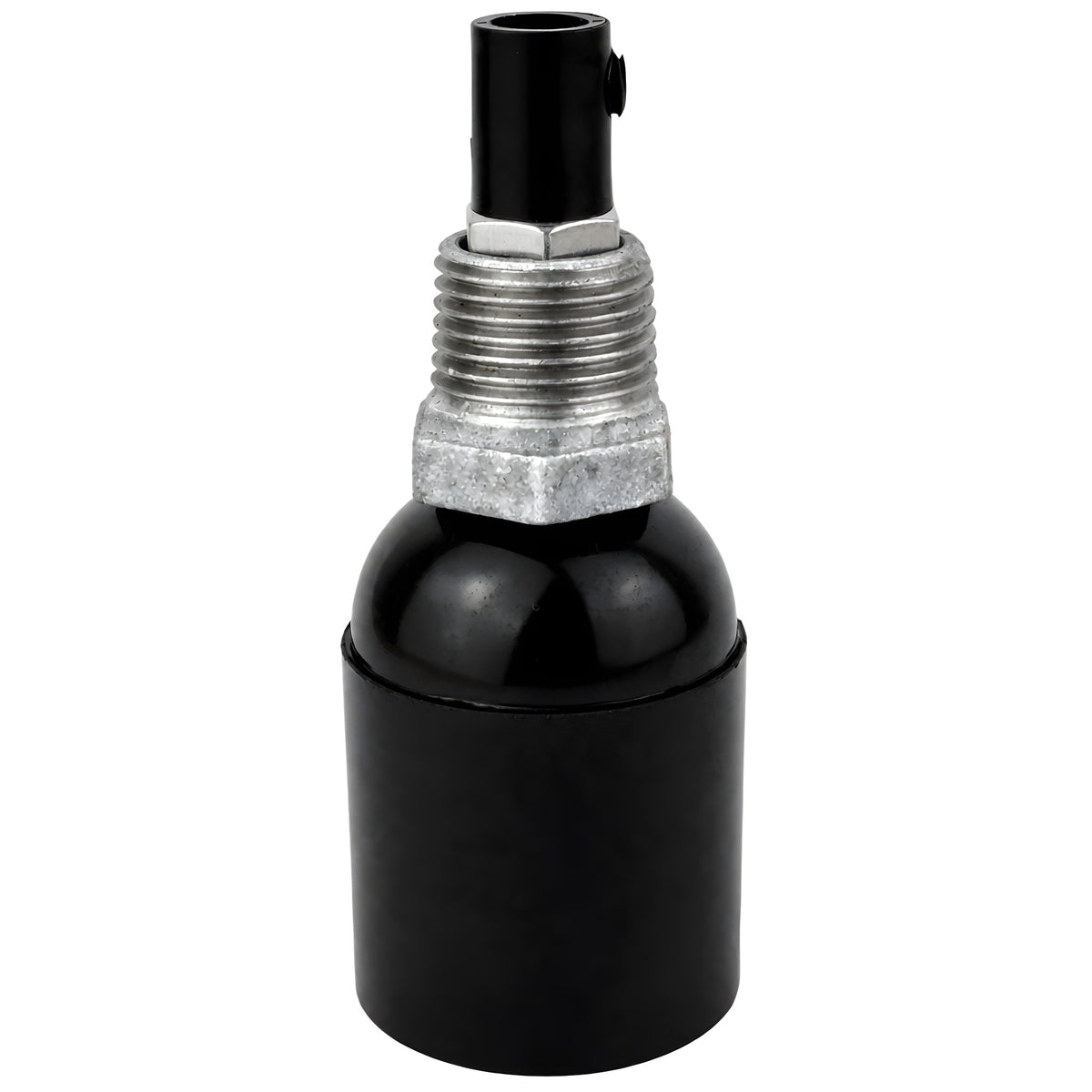 Kit douille E27 bakélite sur raccord 1/2'' (15x21mm) mâle en fonte galvanisée