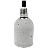 Kit douille E27 béton gris clair sur raccord 1/2'' (15x21mm) mâle en fonte galvanisée