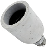 Kit douille E27 béton gris clair sur raccord mâle en fonte galvanisée