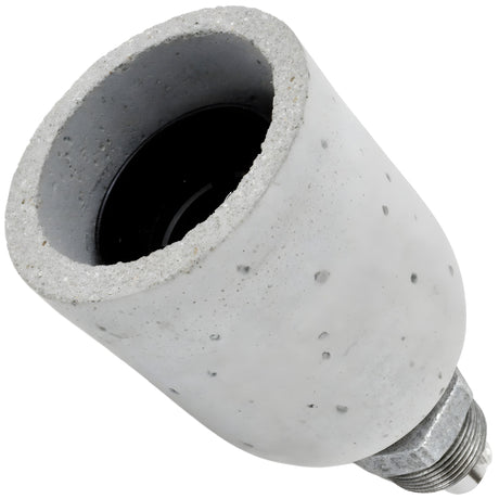 Kit douille E27 béton gris clair sur raccord mâle en fonte galvanisée