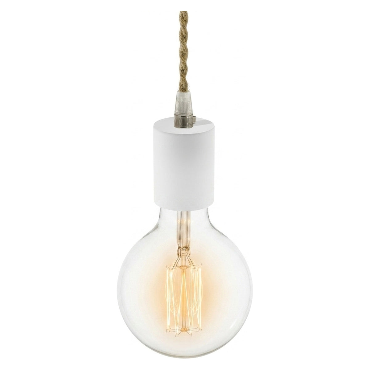 Douille E27 en bois — Blanc