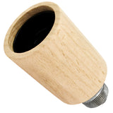Kit douille E27 bois naturel sur raccord mâle en fonte galvanisée