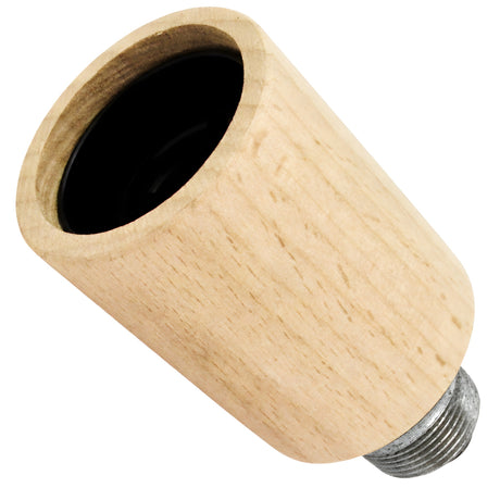Kit douille E27 bois naturel sur raccord mâle en fonte galvanisée