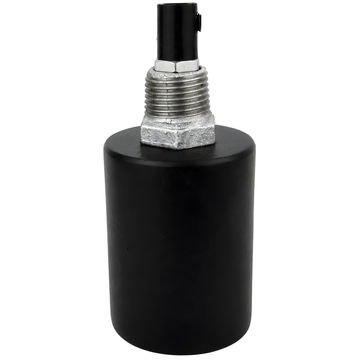 Kit douille E27 bois noir sur raccord 1/2'' (15x21mm) mâle en fonte galvanisée