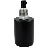 Kit douille E27 bois noir sur raccord 1/2'' (15x21mm) mâle en fonte galvanisée