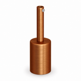 Kit douille E27 cylindrique en métal — serre-câble 7 cm — finition cuivre satiné — vue 1