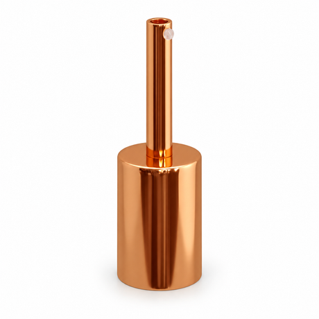 Kit douille E27 cylindrique en métal — serre-câble 7 cm — finition cuivre — vue 1