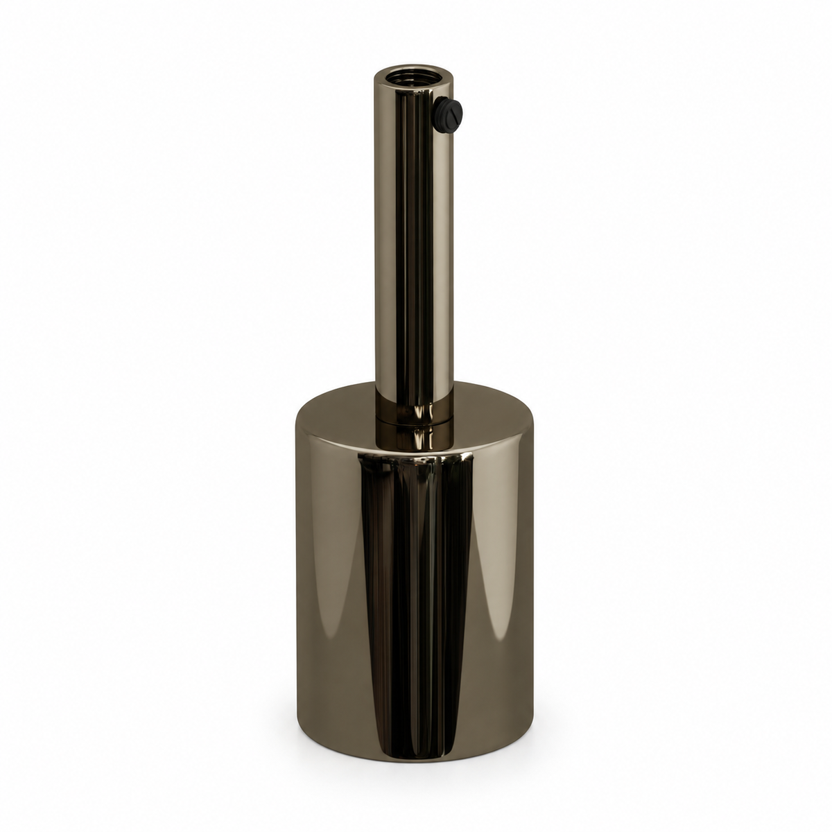 Kit douille E27 cylindrique en métal — serre-câble 7 cm — perle noire — vue 1