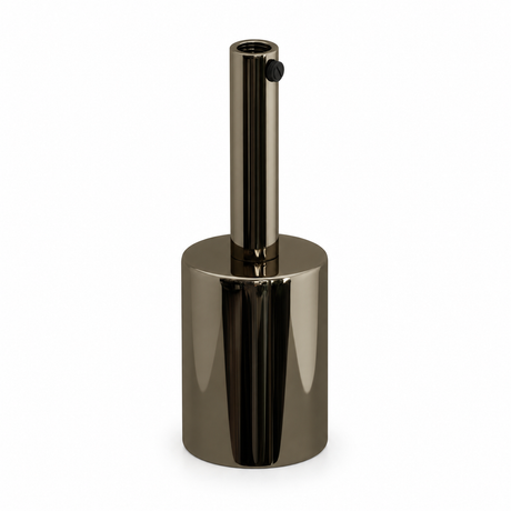 Kit douille E27 cylindrique en métal — serre-câble 7 cm — perle noire — vue 1