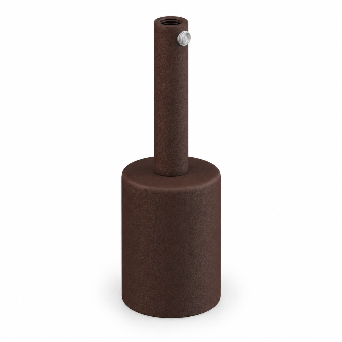 Kit douille E27 cylindrique en métal — serre-câble 7 cm — effet rouille — vue 1