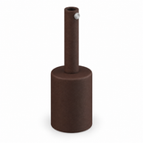 Kit douille E27 cylindrique en métal — serre-câble 7 cm — effet rouille — vue 1