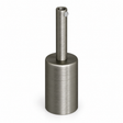 Kit douille E27 cylindrique en métal — serre-câble 7 cm — finition titane satiné — vue 1