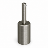 Kit douille E27 cylindrique en métal — serre-câble 7 cm — finition titane satiné — vue 1