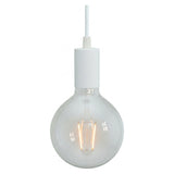 Douille E27 cylindrique en métal — Conique plastique / Blanc mat