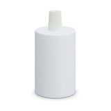 Douille E27 cylindrique en métal — Conique plastique / Blanc mat