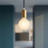 Douille E27 cylindrique en métal — Conique plastique / Bronze satiné