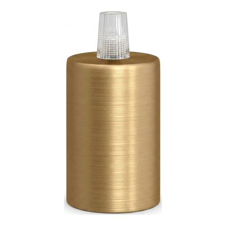 Douille E27 cylindrique en métal — Conique plastique / Bronze satiné